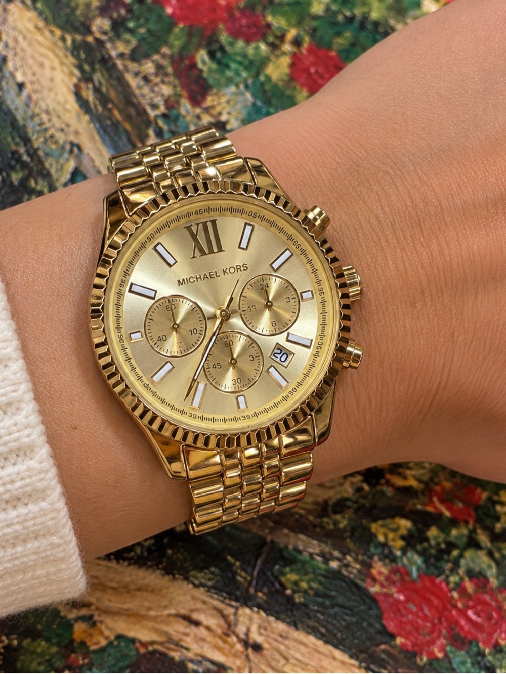 Michael Kors Gold-Tone Men's Chronograph Bracelet Watch